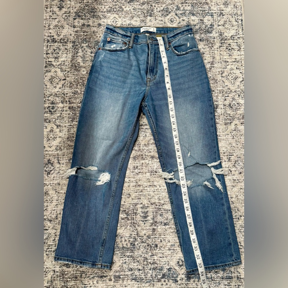 Abercrombie & Fitch Ultra High Rise Ankle Straight Jeans Size 0/25 - Picture 5 of 6